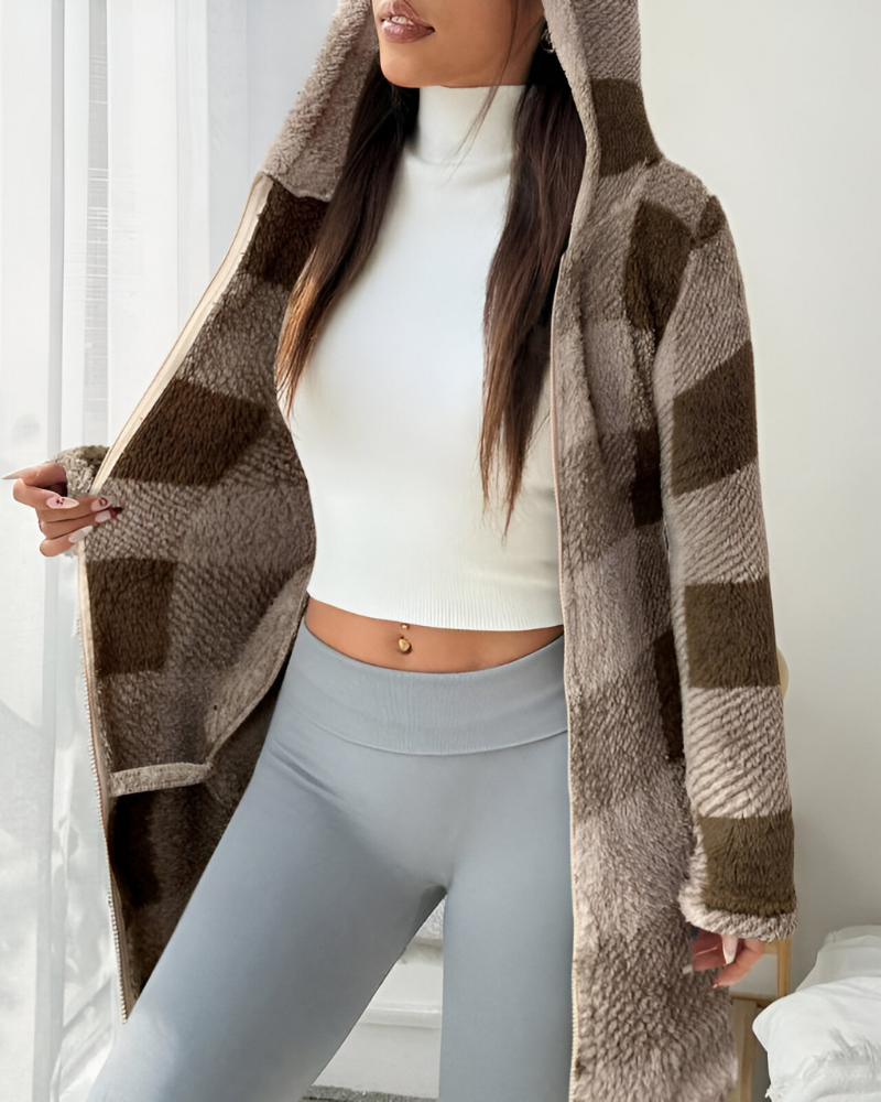 Zari™ | Manteau Chaud Moderne avec Capuche