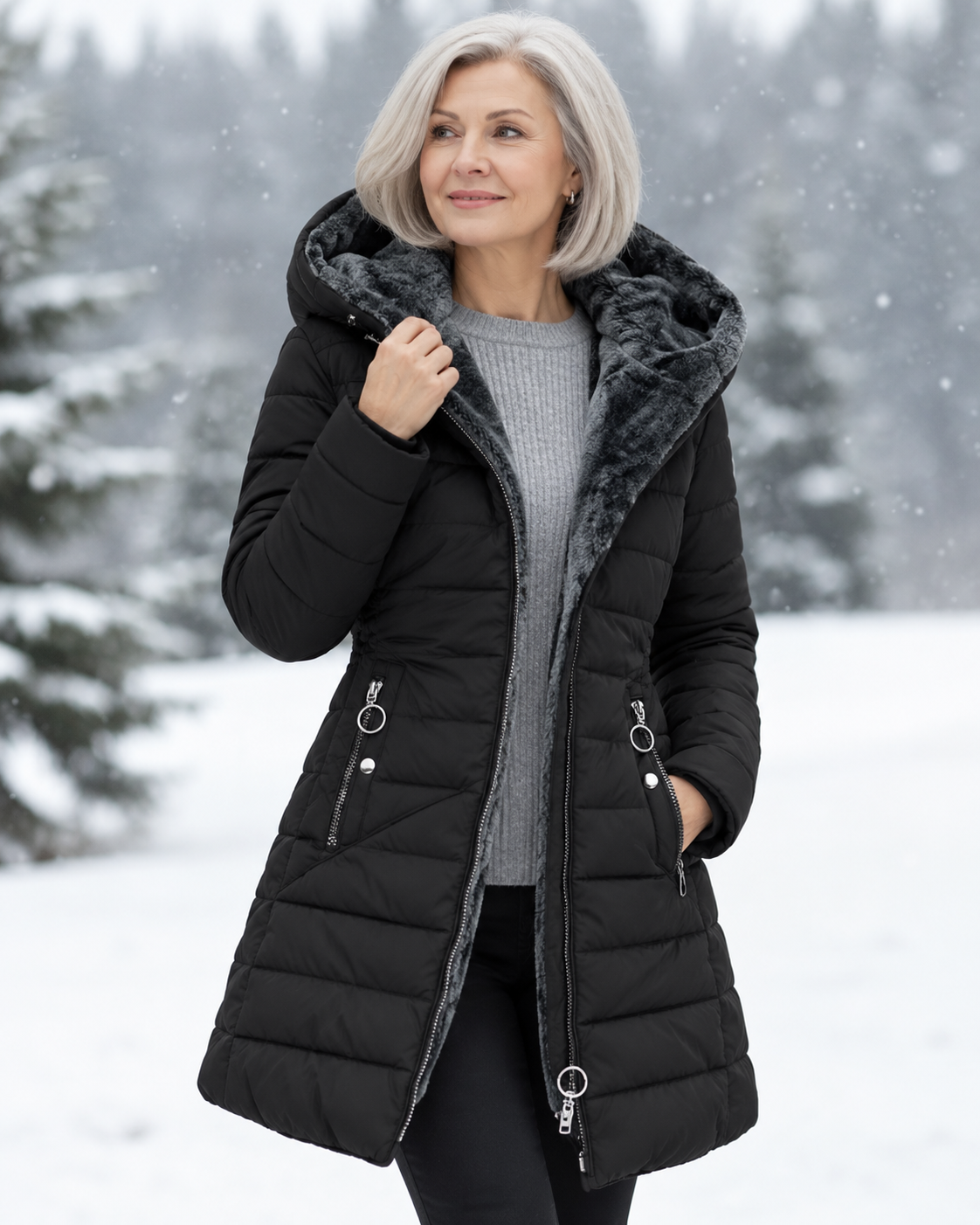 Aveline™ | Manteau d’Hiver Élégant à Capuche