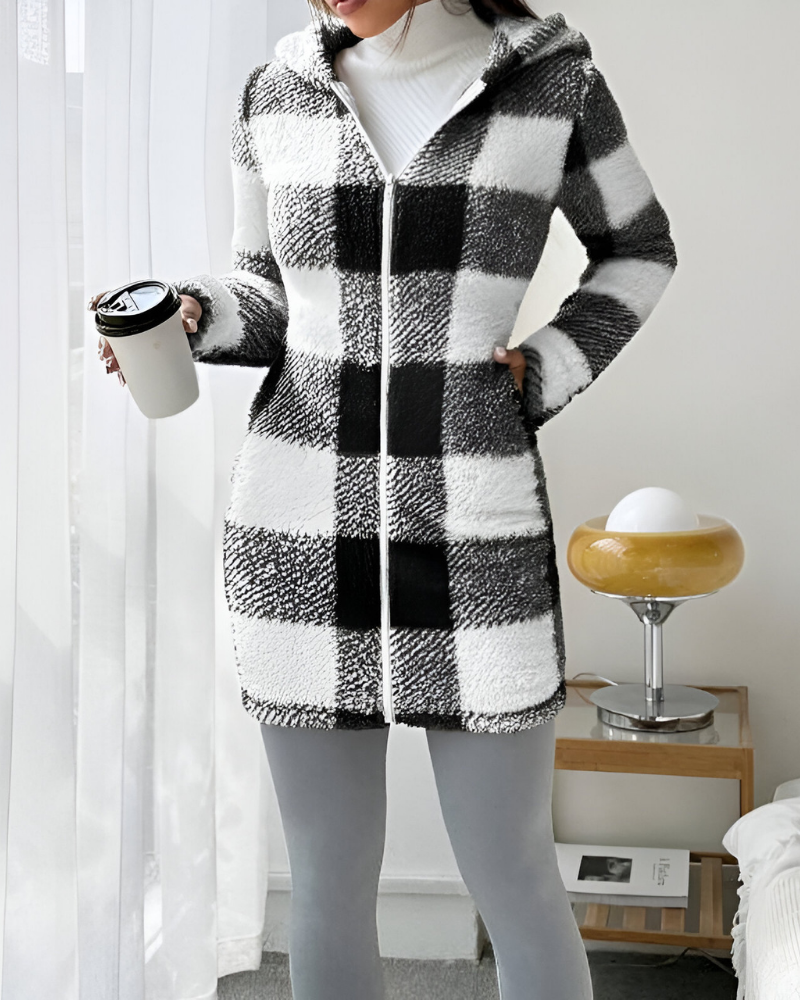 Zari™ | Manteau Chaud Moderne avec Capuche