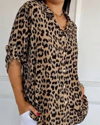 Roxane™ | Blouse à Imprimé Léopard