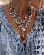 Iris™ | Blouse à Pois avec Col en V