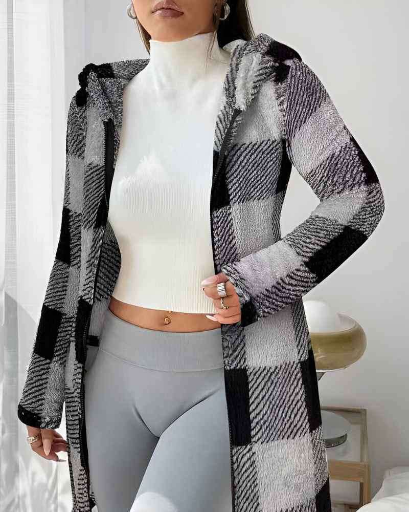 Zari™ | Manteau Chaud Moderne avec Capuche
