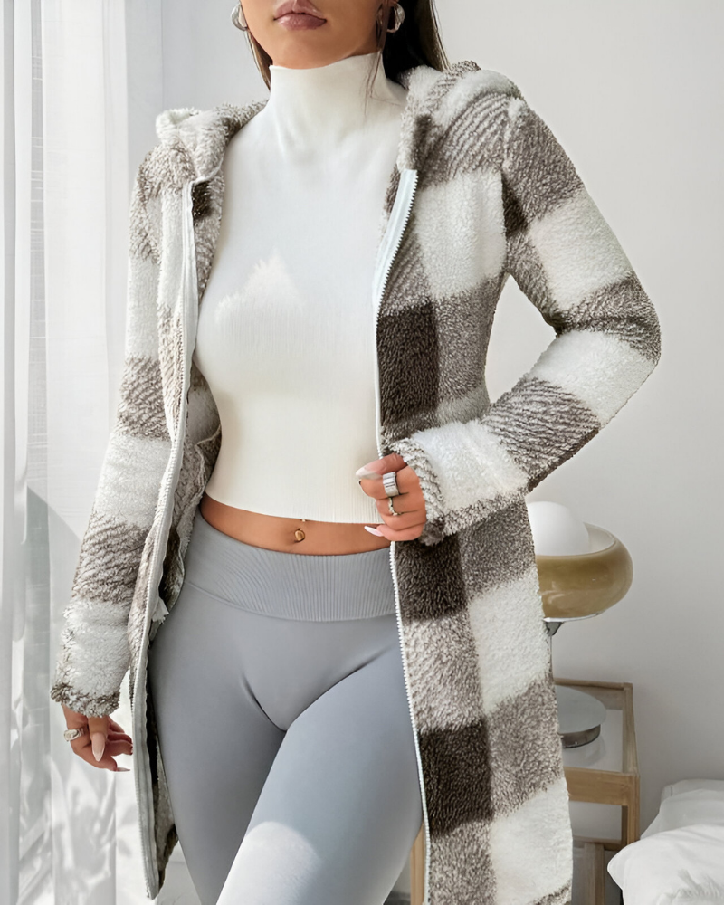 Zari™ | Manteau Chaud Moderne avec Capuche