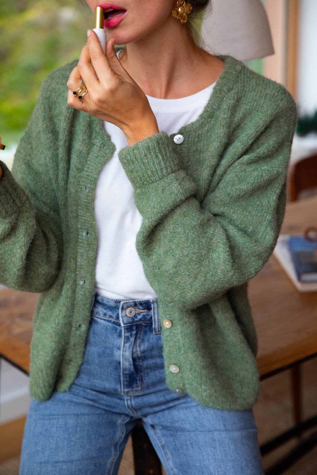 Gilet Lova vert olive