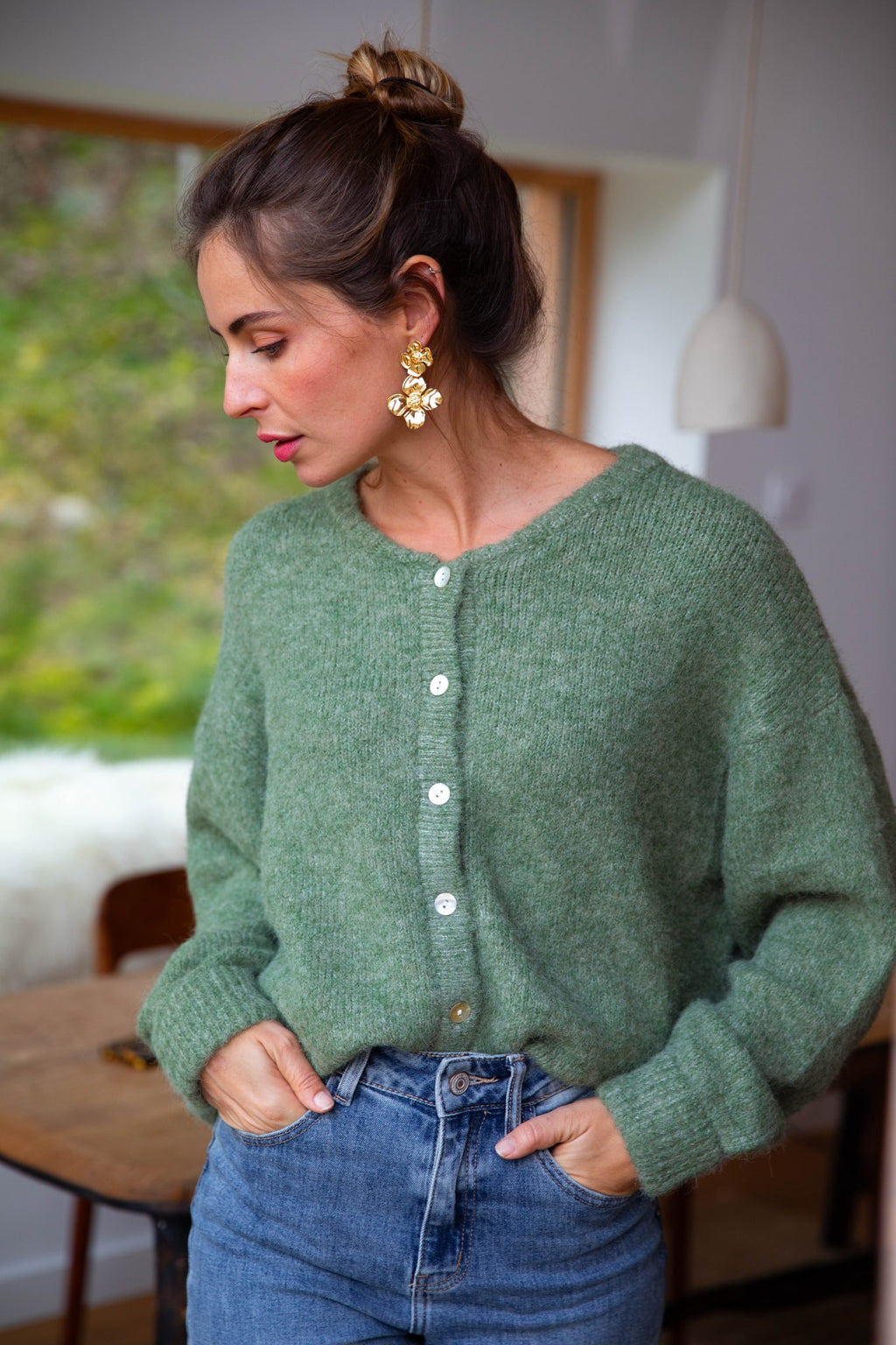 Gilet Lova vert olive