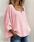 Fantine™ | Blouse Élégante à Encolure Carrée