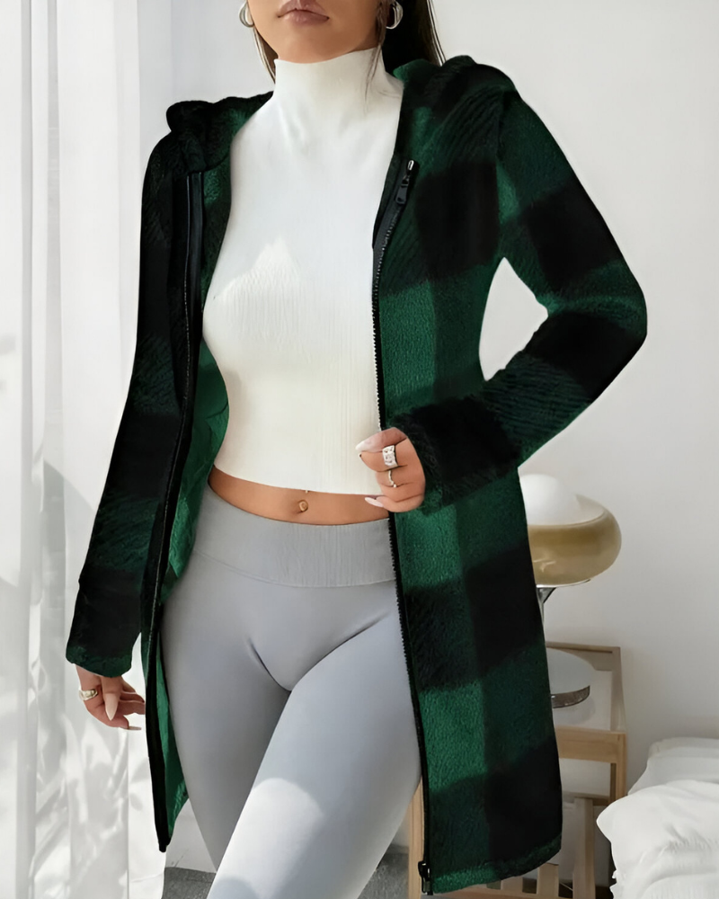 Zari™ | Manteau Chaud Moderne avec Capuche