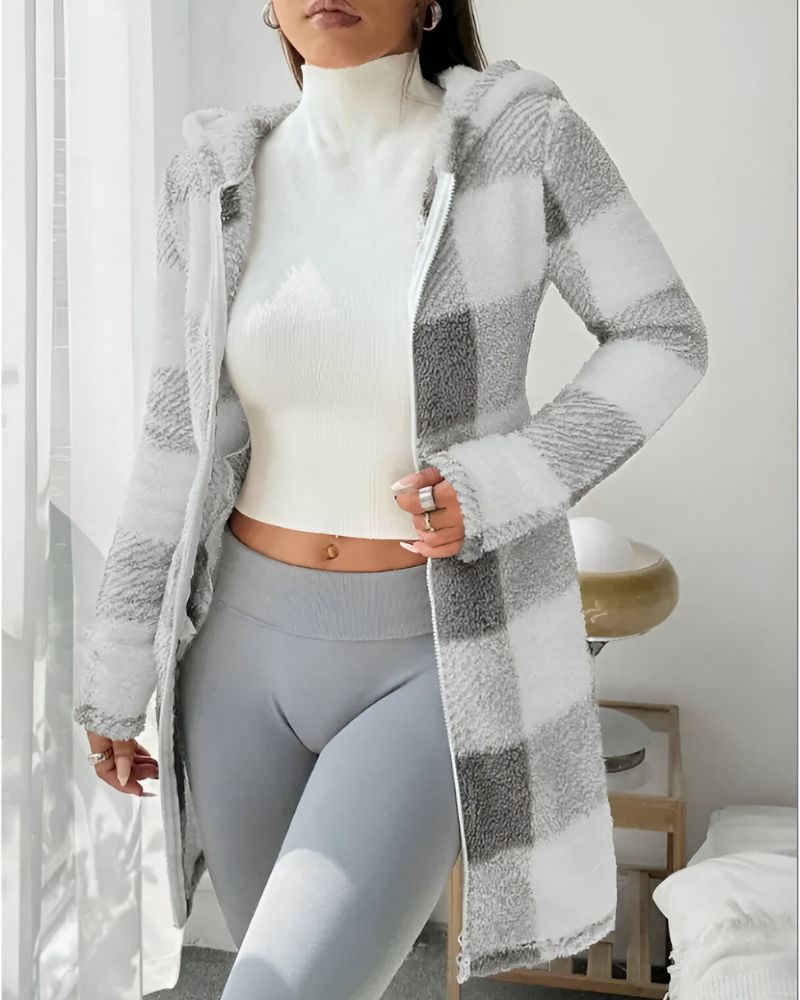 Zari™ | Manteau Chaud Moderne avec Capuche