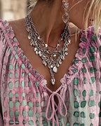 Iris™ | Blouse à Pois avec Col en V