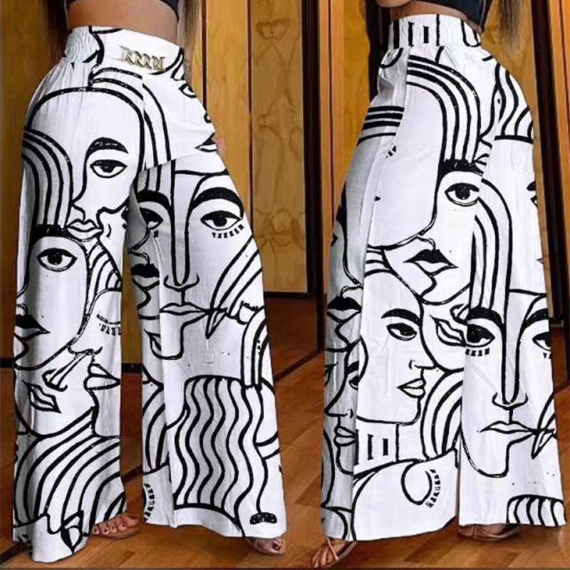 Évelyne™ — Pantalon large taille haute sculptant